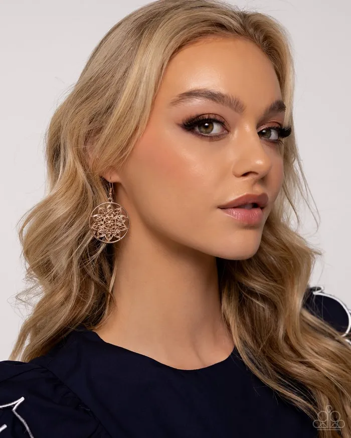 Paparazzi Jewelry Earrings Paparazzi Earring Garden Allure Rose Gold Paparazzi Jewelry Earrings Paparazzi Earring Garden Allure Rose Gold