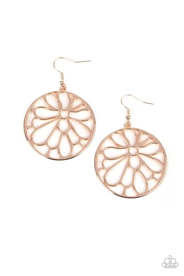 Paparazzi Jewelry Earrings Paparazzi Earring Glowing Glades Rose Gold Paparazzi Jewelry Earrings Paparazzi Earring Glowing Glades Rose Gold