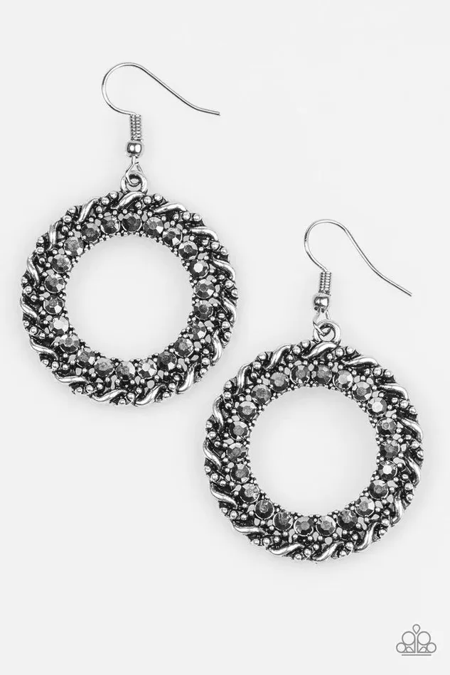 Paparazzi Jewelry Earrings Paparazzi Earring Grunge and Glitter Silver