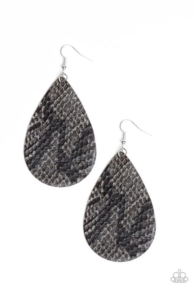 Paparazzi Jewelry Earrings Paparazzi Earring Hiss Hiss Silver