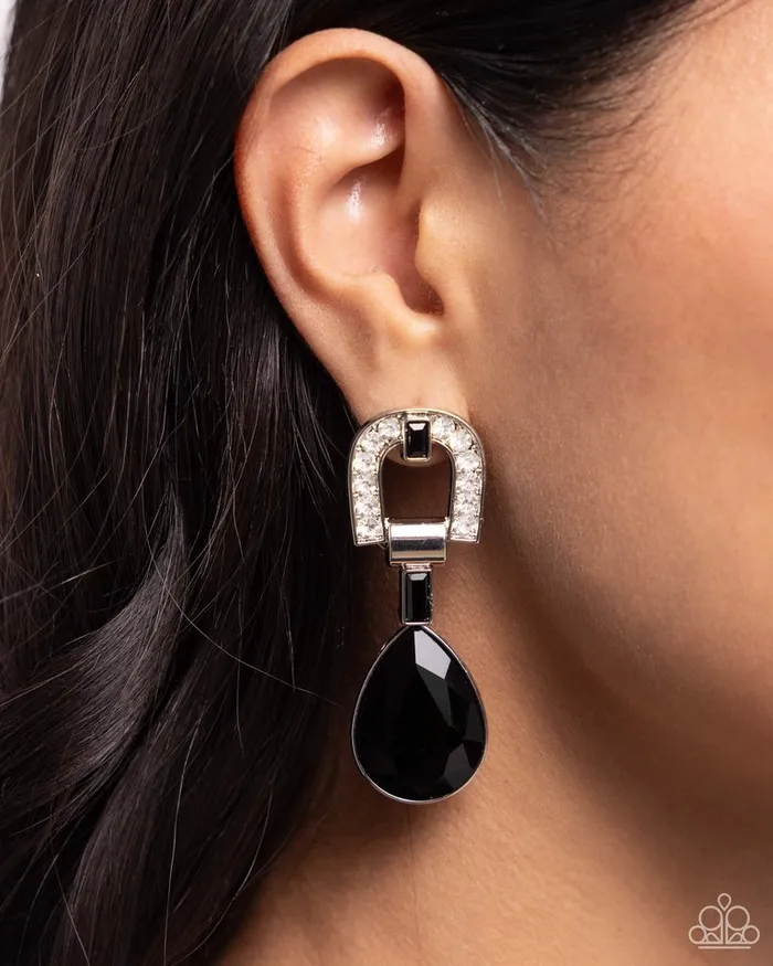Paparazzi Jewelry Earrings Paparazzi Earring In ARCHING Order Black