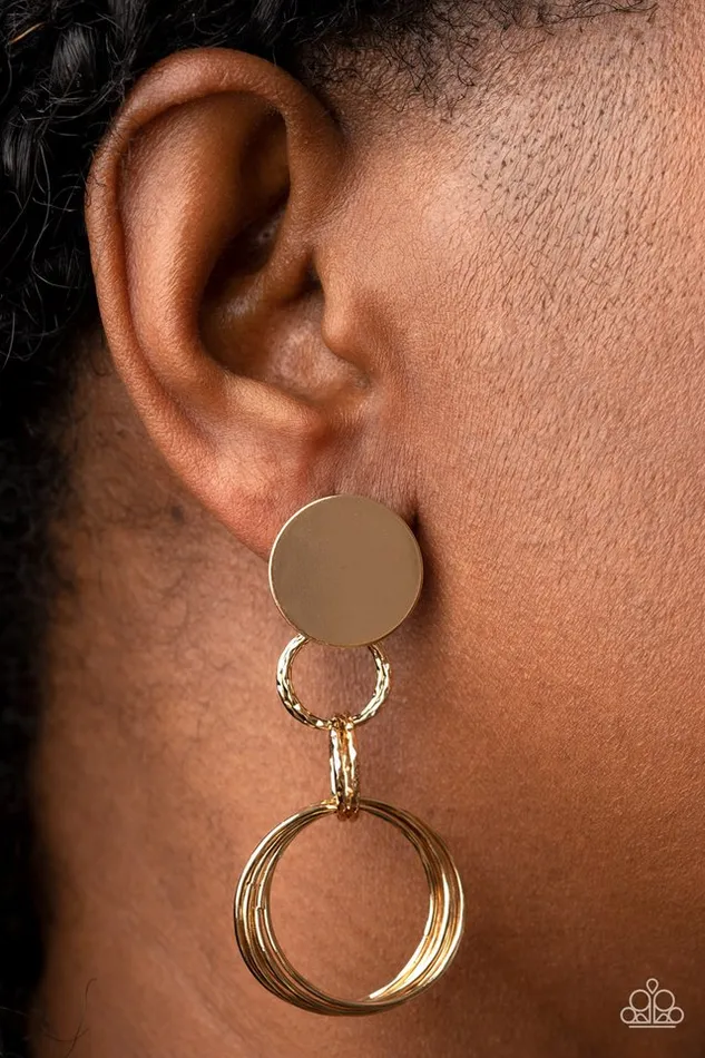 Paparazzi Jewelry Earrings Paparazzi Earring Industrialized Fashion Gold
