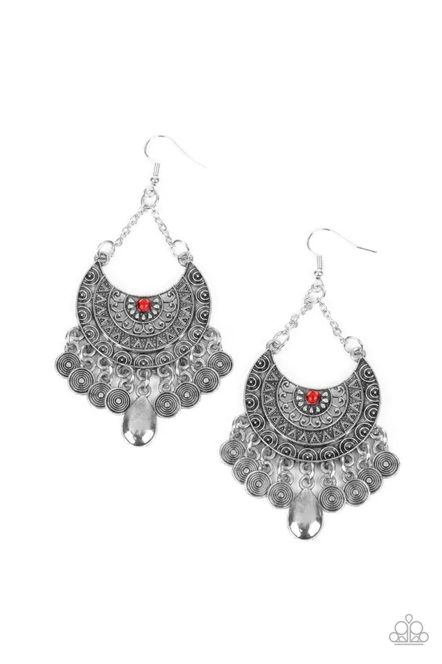 Paparazzi Jewelry Earrings Paparazzi Earring Lunar Allure Red Paparazzi Jewelry Earrings Paparazzi Earring Lunar Allure Red