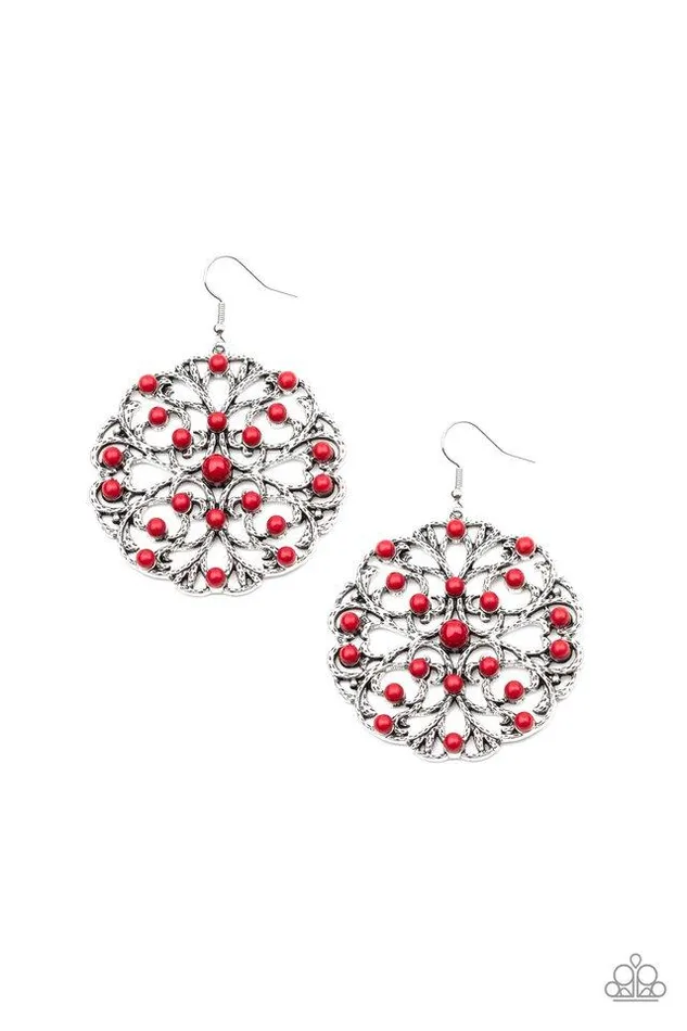 Paparazzi Jewelry Earrings Paparazzi Earring Rainbow Dew Red