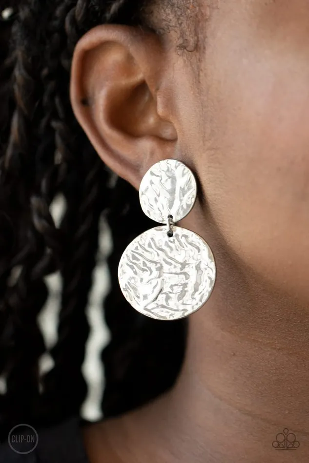 Paparazzi Jewelry Earrings Paparazzi Earring Relic Ripple Silver