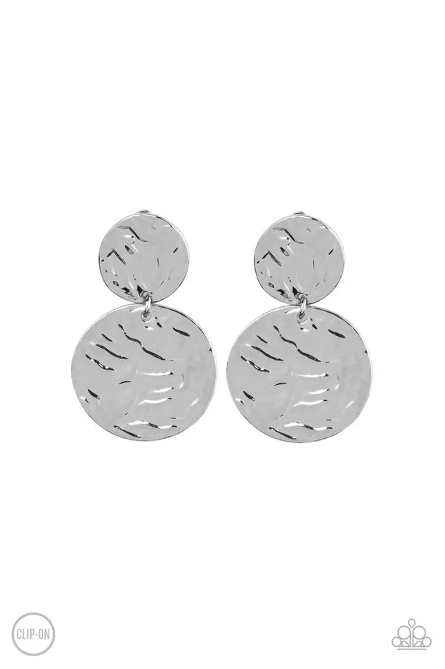 Paparazzi Jewelry Earrings Paparazzi Earring Relic Ripple Silver Paparazzi Jewelry Earrings Paparazzi Earring Relic Ripple Silver