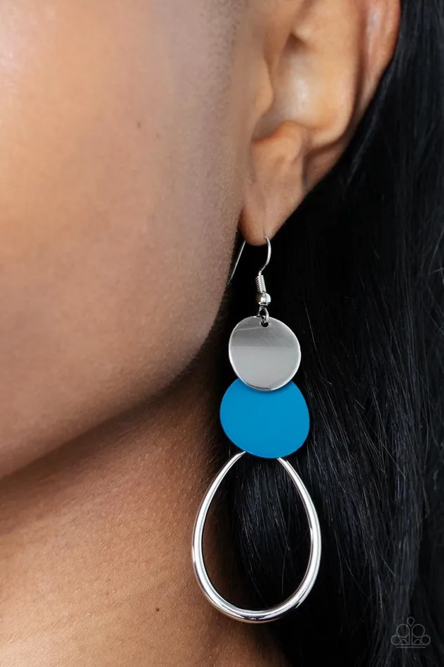 Paparazzi Jewelry Earrings Paparazzi Earring Retro Reception Blue