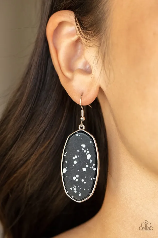 Paparazzi Jewelry Earrings Paparazzi Earring Stone Sculptures Black