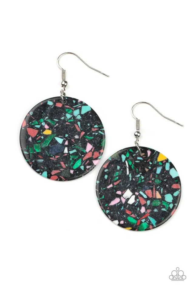 Paparazzi Jewelry Earrings Paparazzi Earring Tenaciously Terrazzo Black Paparazzi Jewelry Earrings Paparazzi Earring Tenaciously Terrazzo Black