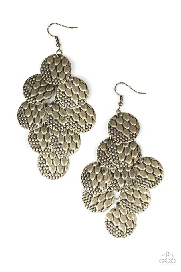Paparazzi Jewelry Earrings Paparazzi Earring The Party Animal Brass