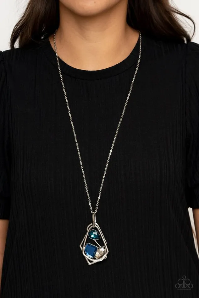 Paparazzi Jewelry Necklaces Paparazzi Necklace All Systems GLOW Blue