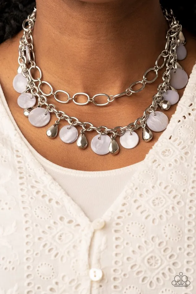 Paparazzi Jewelry Necklaces Paparazzi Necklace Beachfront Fabulous Silver