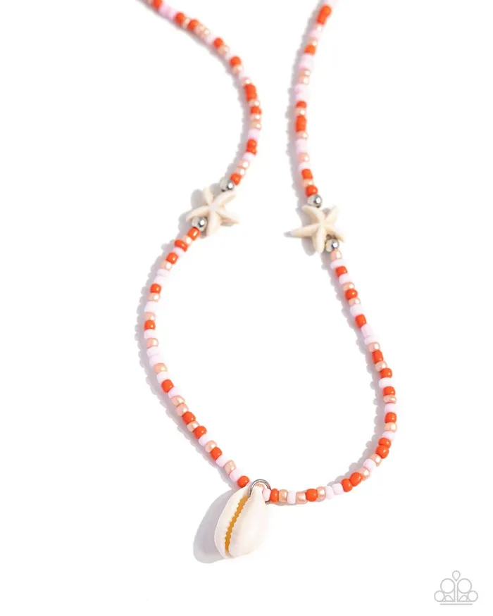 Paparazzi Jewelry Necklaces Paparazzi Necklace Beachside Beauty Orange Paparazzi Jewelry Necklaces Paparazzi Necklace Beachside Beauty Orange