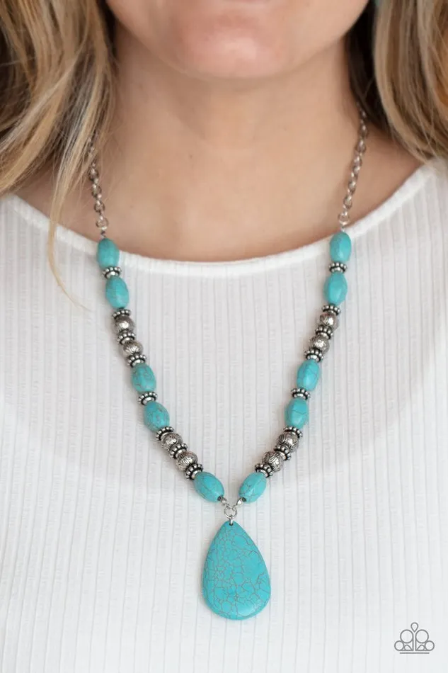 Paparazzi Jewelry Necklaces Paparazzi Necklace Blazing Saddles Blue