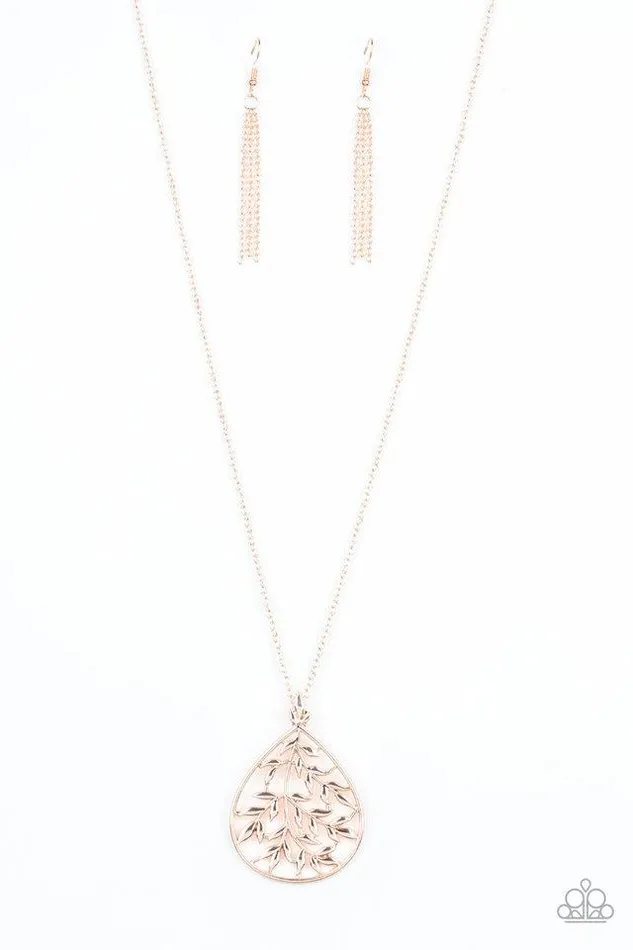Paparazzi Jewelry Necklaces Paparazzi Necklace BOUGH Down Rose Gold