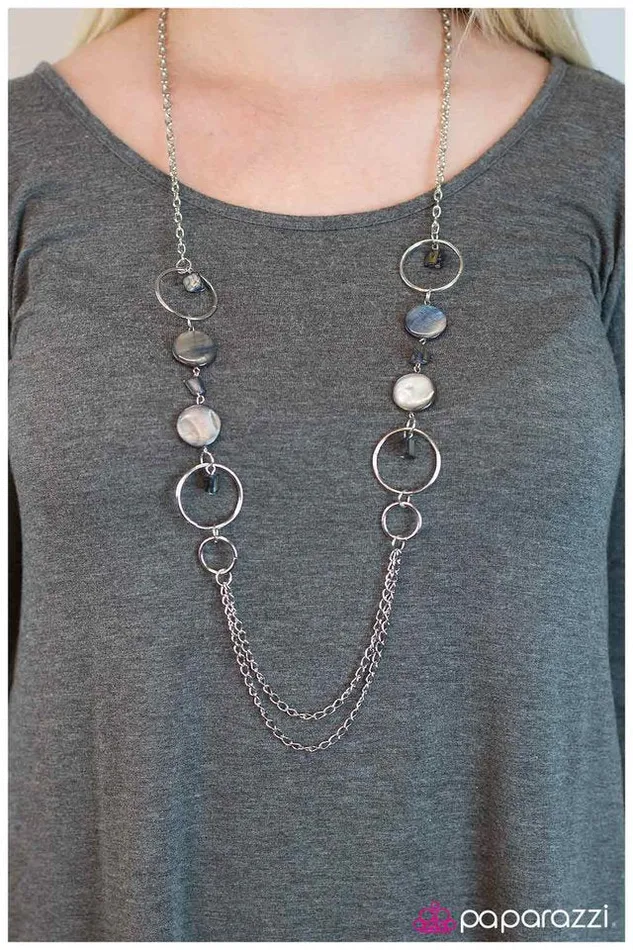 Paparazzi Jewelry Necklaces Paparazzi Necklace Chalk It Up Silver