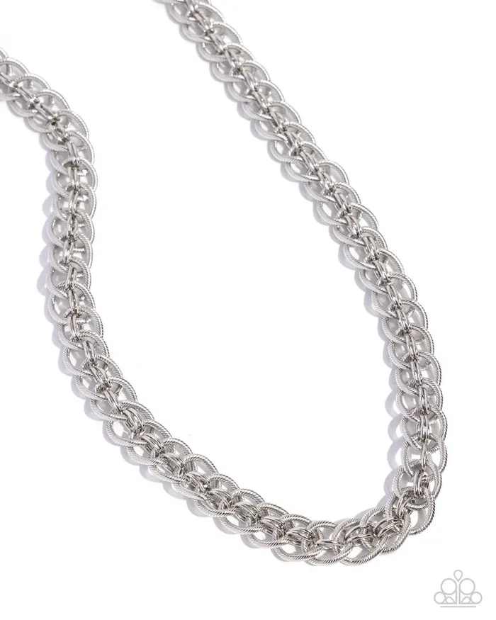 Paparazzi Jewelry Necklaces Paparazzi Necklace Coiled Conviction Silver Paparazzi Jewelry Necklaces Paparazzi Necklace Coiled Conviction Silver