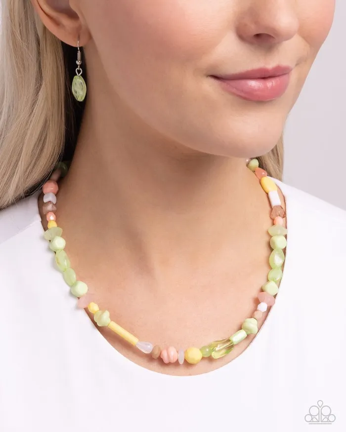 Paparazzi Jewelry Necklaces Paparazzi Necklace Colored CanCan Green