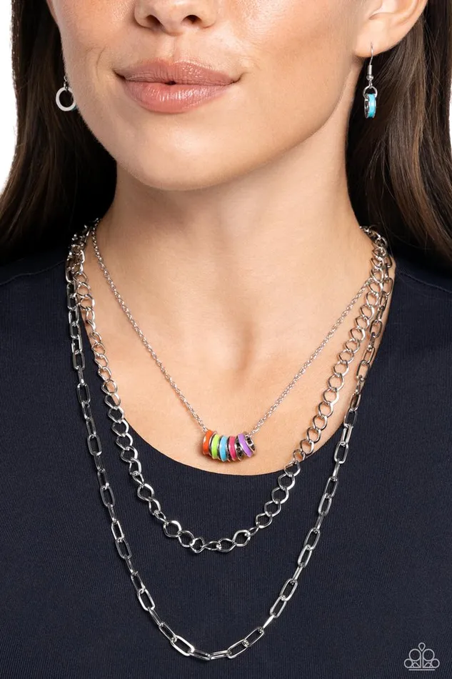 Paparazzi Jewelry Necklaces Paparazzi Necklace Colorful Cadet Multi