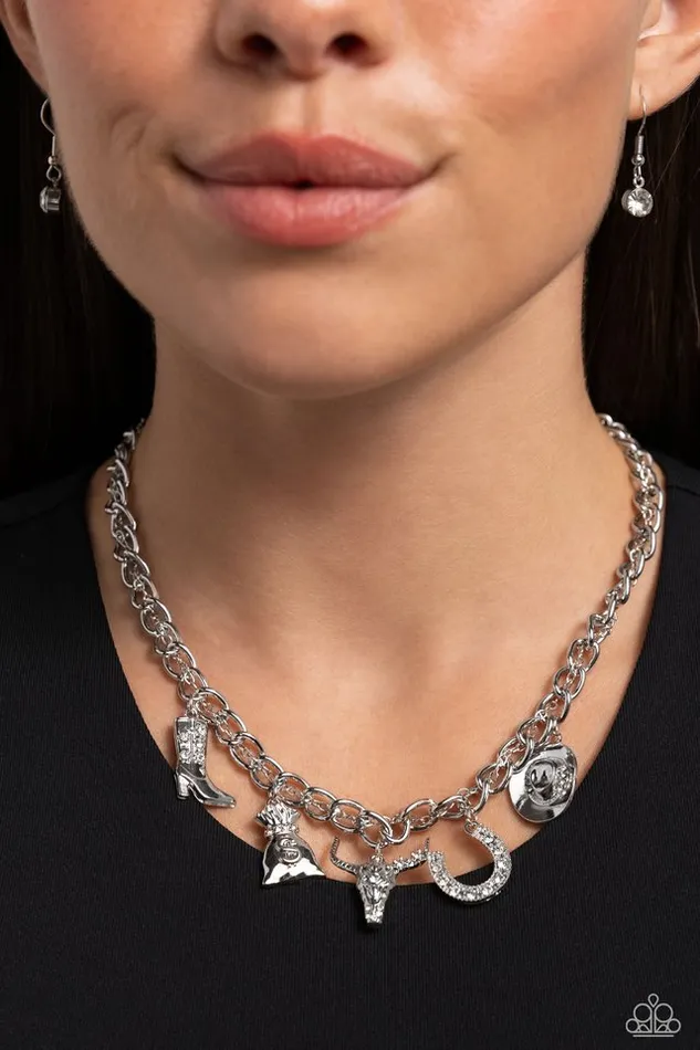 Paparazzi Jewelry Necklaces Paparazzi Necklace Cowboy Collection White