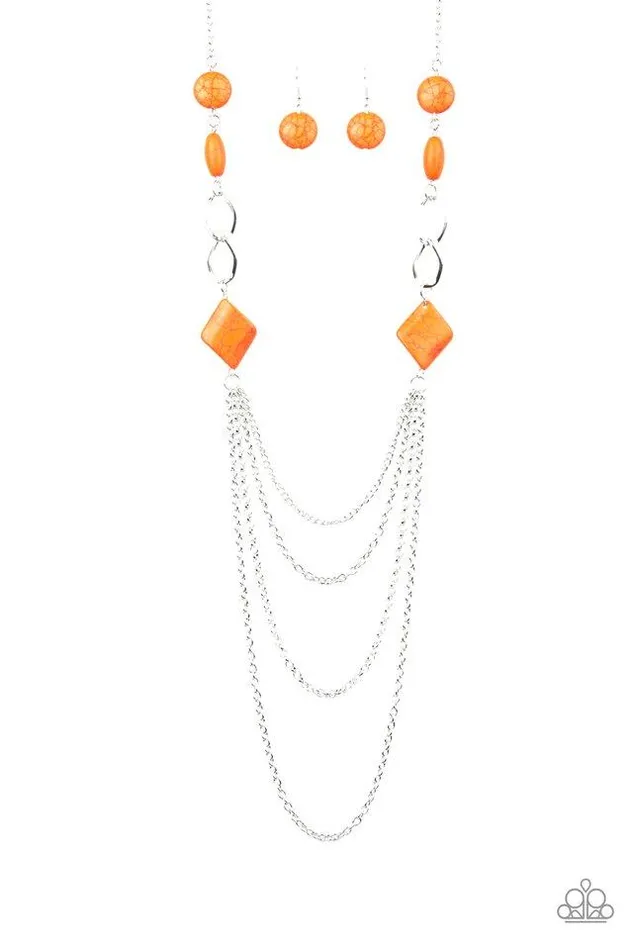 Paparazzi Jewelry Necklaces Paparazzi Necklace Desert Dawn Orange