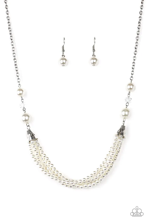 Paparazzi Jewelry Necklaces Paparazzi Necklace EMP Exclusive OneWOMAN Show White Paparazzi Jewelry Necklaces Paparazzi Necklace EMP Exclusive OneWOMAN Show White