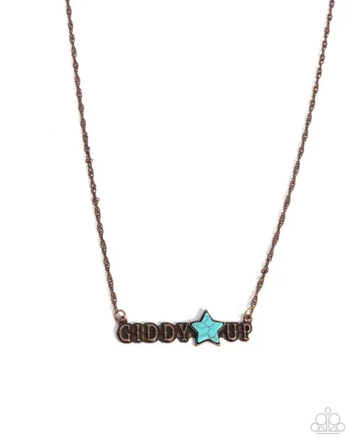 Paparazzi Jewelry Necklaces Paparazzi Necklace Giddy Up Glam Copper Paparazzi Jewelry Necklaces Paparazzi Necklace Giddy Up Glam Copper
