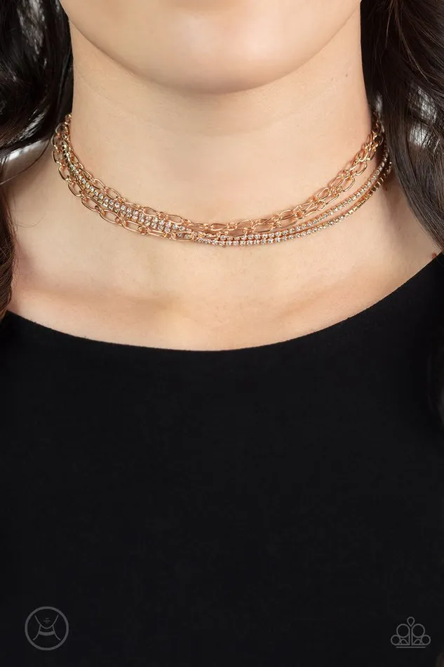 Paparazzi Jewelry Necklaces Paparazzi Necklace Glitter and Gossip Gold