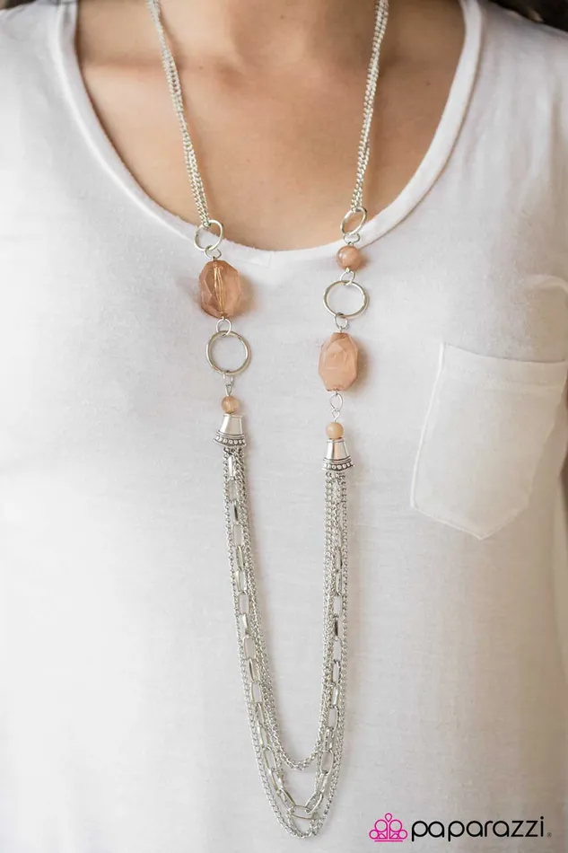Paparazzi Jewelry Necklaces Paparazzi Necklace Have An ICE Day Brown