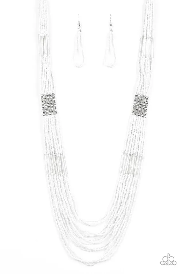 Paparazzi Jewelry Necklaces Paparazzi Necklace Let It BEAD White
