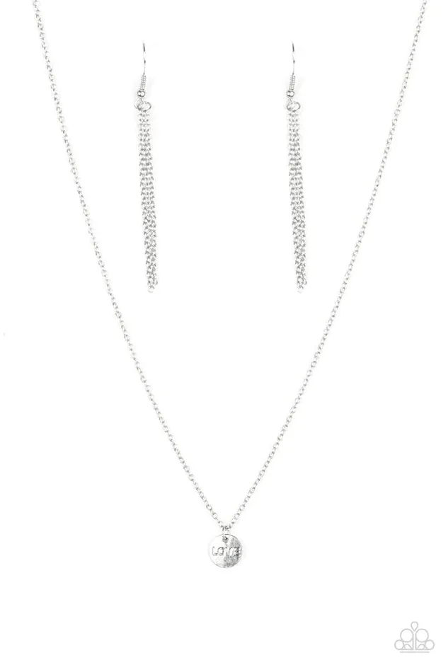 Paparazzi Jewelry Necklaces Paparazzi Necklace Love At First SHINE Silver