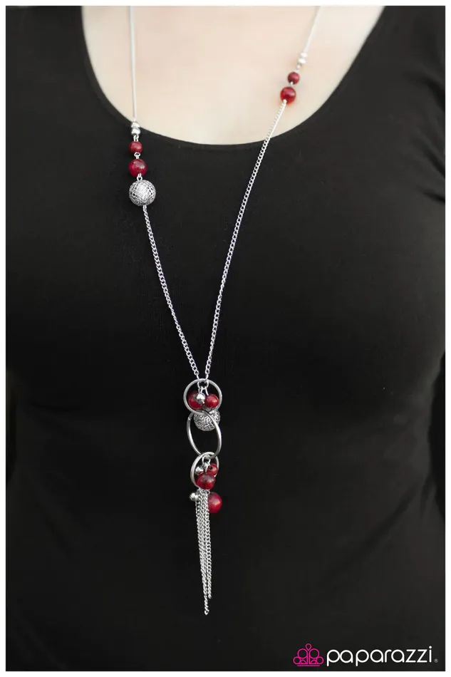 Paparazzi Jewelry Necklaces Paparazzi Necklace Love Poem Red
