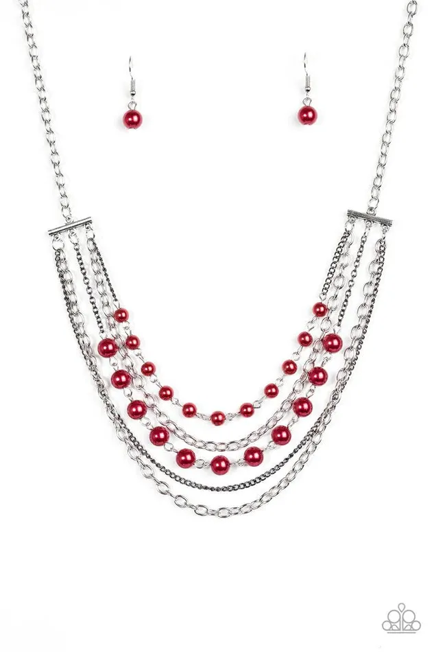Paparazzi Jewelry Necklaces Paparazzi Necklace Metro Modest Red