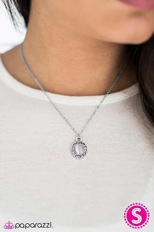 Paparazzi Jewelry Necklaces Paparazzi Necklace Moon Garden Purple