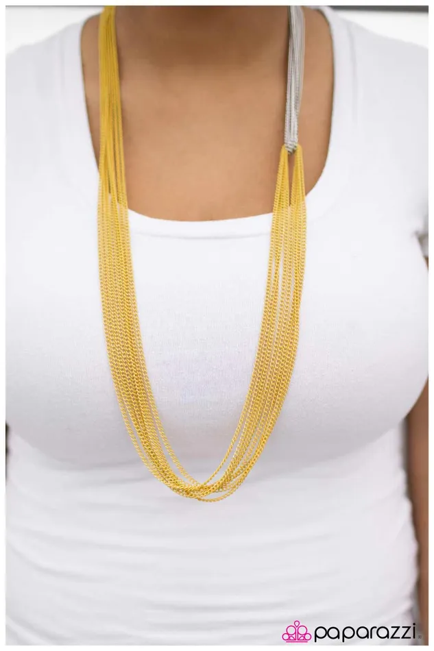 Paparazzi Jewelry Necklaces Paparazzi Necklace No CHAIN No Gain Yellow