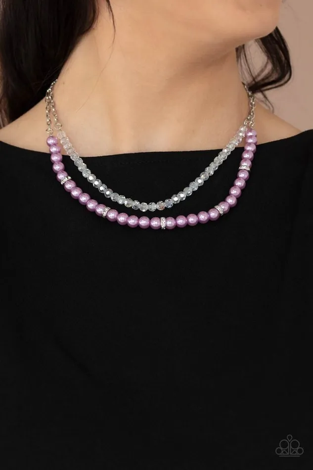 Paparazzi Jewelry Necklaces Paparazzi Necklace Parisian Princess Purple
