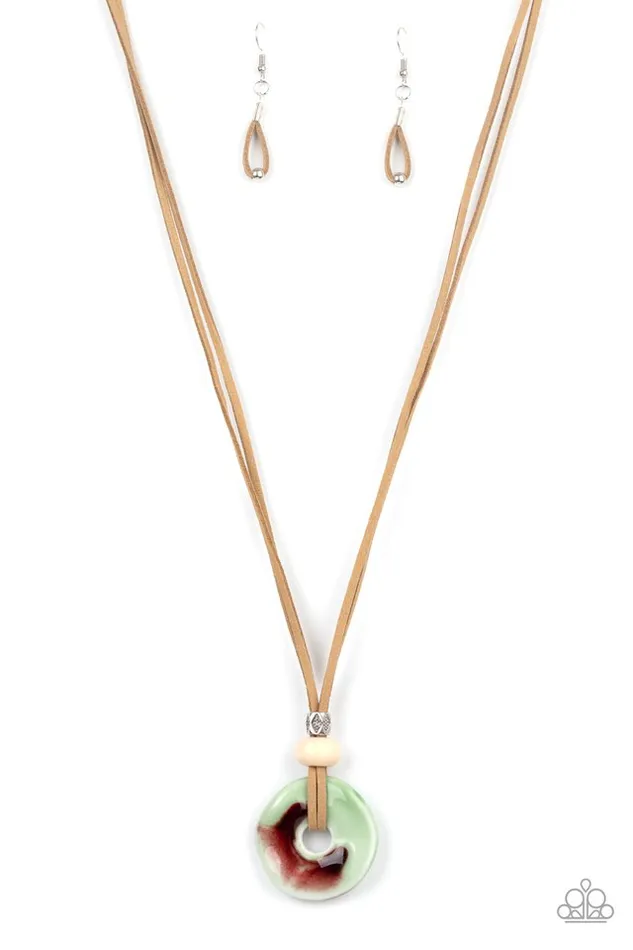 Paparazzi Jewelry Necklaces Paparazzi Necklace Primal Paradise Green Paparazzi Jewelry Necklaces Paparazzi Necklace Primal Paradise Green