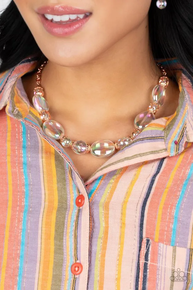 Paparazzi Jewelry Necklaces Paparazzi Necklace Prismatic Magic Copper