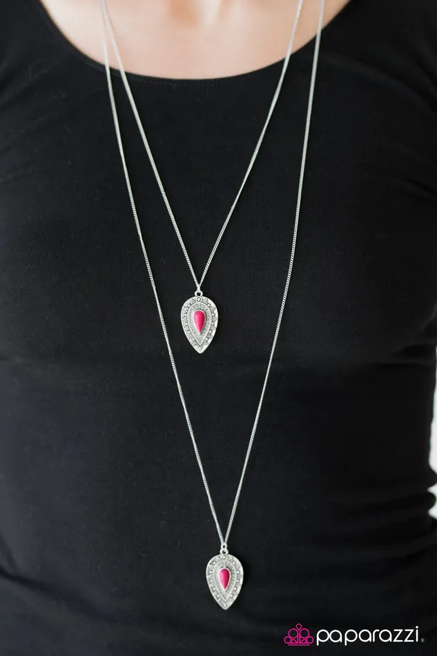 Paparazzi Jewelry Necklaces Paparazzi Necklace Rainbow Rainforest Pink