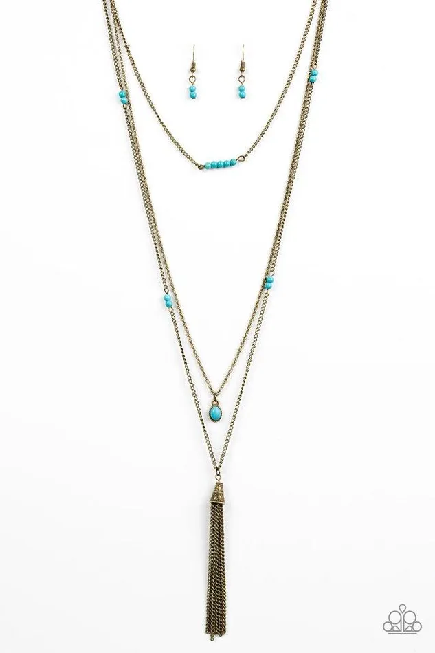 Paparazzi Jewelry Necklaces Paparazzi Necklace SANDSTONE Castles Brass