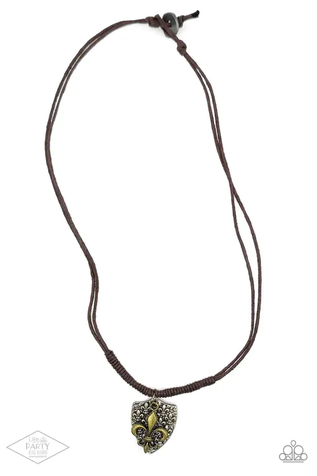 Paparazzi Jewelry Necklaces Paparazzi Necklace Shielded Simplicity Brass