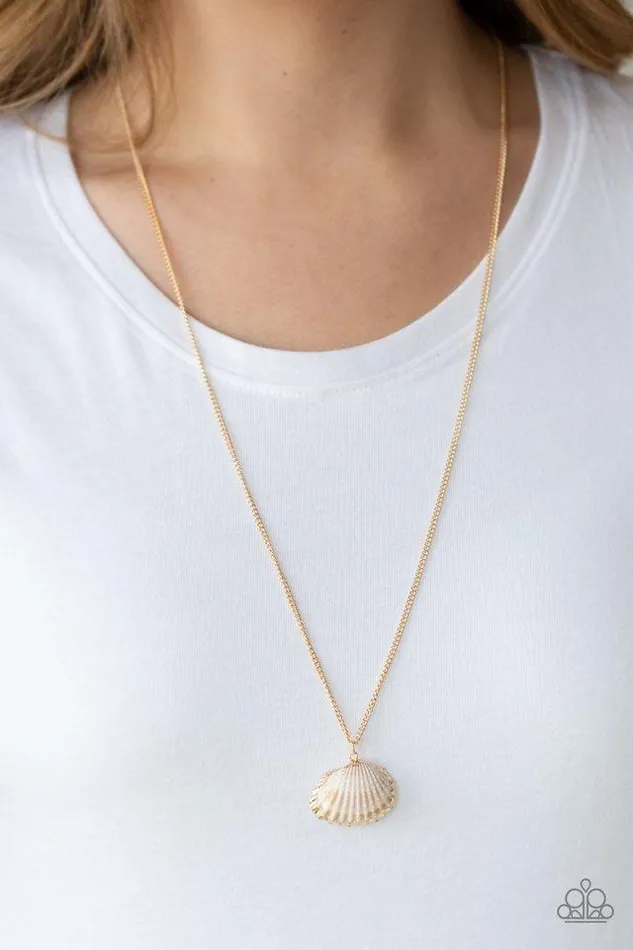 Paparazzi Jewelry Necklaces Paparazzi Necklace Show and SHELL Gold