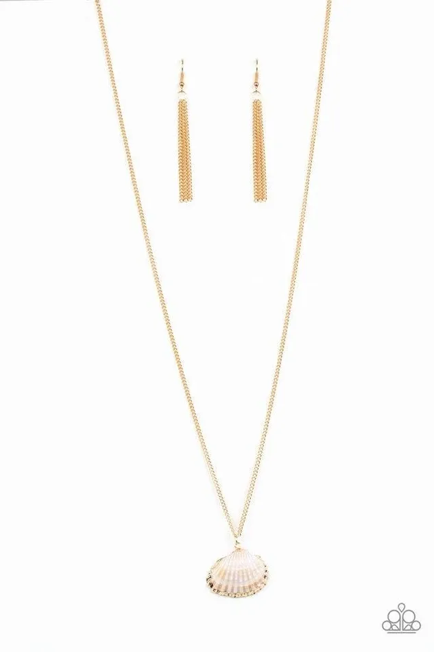 Paparazzi Jewelry Necklaces Paparazzi Necklace Show and SHELL Gold