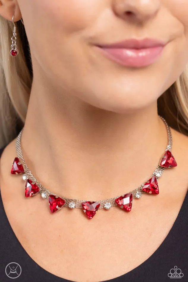 Paparazzi Jewelry Necklaces Paparazzi Necklace Strands of Sass Red