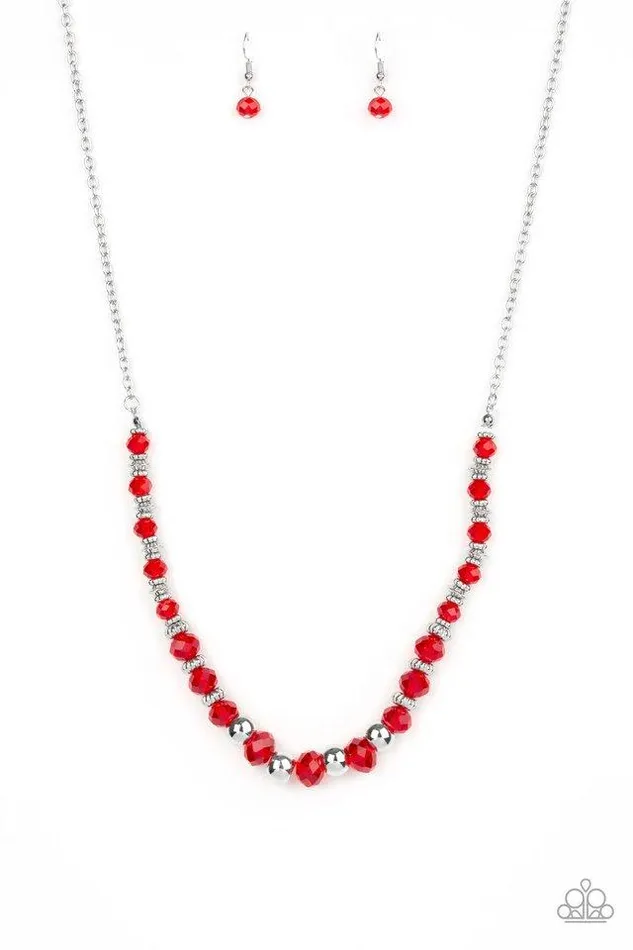 Paparazzi Jewelry Necklaces Paparazzi Necklace Stratosphere Sparkle Red