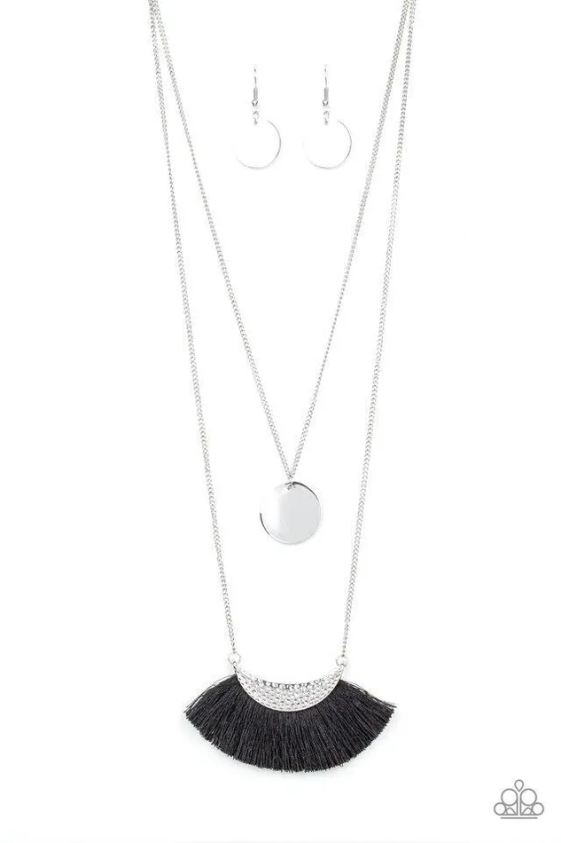 Paparazzi Jewelry Necklaces Paparazzi Necklace Tassel Temptation Black