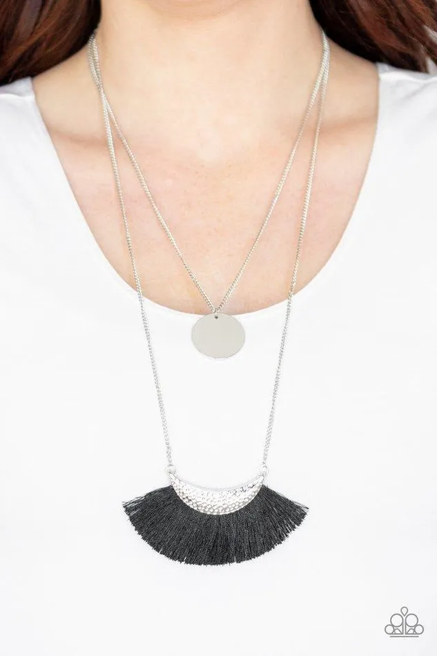 Paparazzi Jewelry Necklaces Paparazzi Necklace Tassel Temptation Black