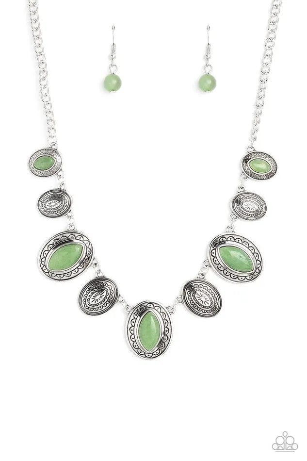 Paparazzi Jewelry Necklaces Paparazzi Necklace Textured Trailblazer Green Paparazzi Jewelry Necklaces Paparazzi Necklace Textured Trailblazer Green