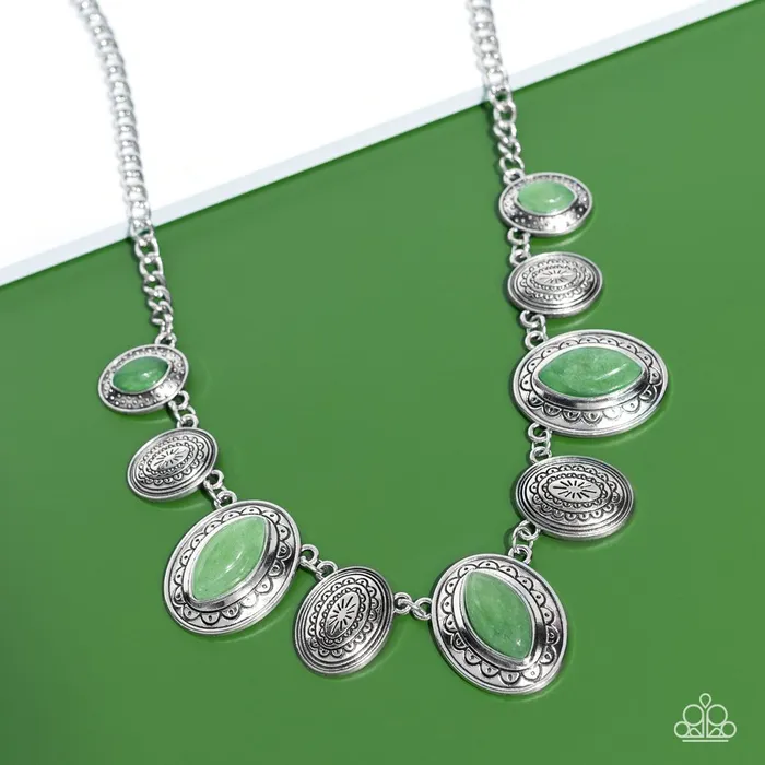 Paparazzi Jewelry Necklaces Paparazzi Necklace Textured Trailblazer Green Paparazzi Jewelry Necklaces Paparazzi Necklace Textured Trailblazer Green