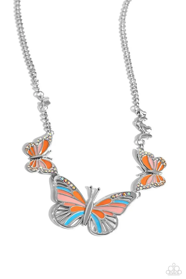 Paparazzi Jewelry Necklaces Paparazzi Necklace The FLIGHT Direction Orange Paparazzi Jewelry Necklaces Paparazzi Necklace The FLIGHT Direction Orange